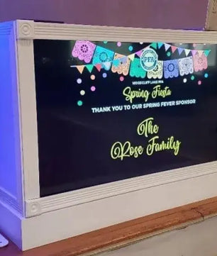 Timber Groove Glide | Rolling DJ Booth, Intrated Video Screen, Finished Wood