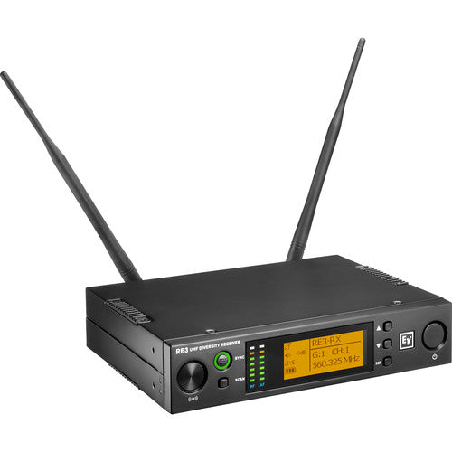 Electro-Voice RE3-BPCL 6M | UHF Wireless Lavalier Mic System (653–663 MHz, Cardioid, Rackmount)