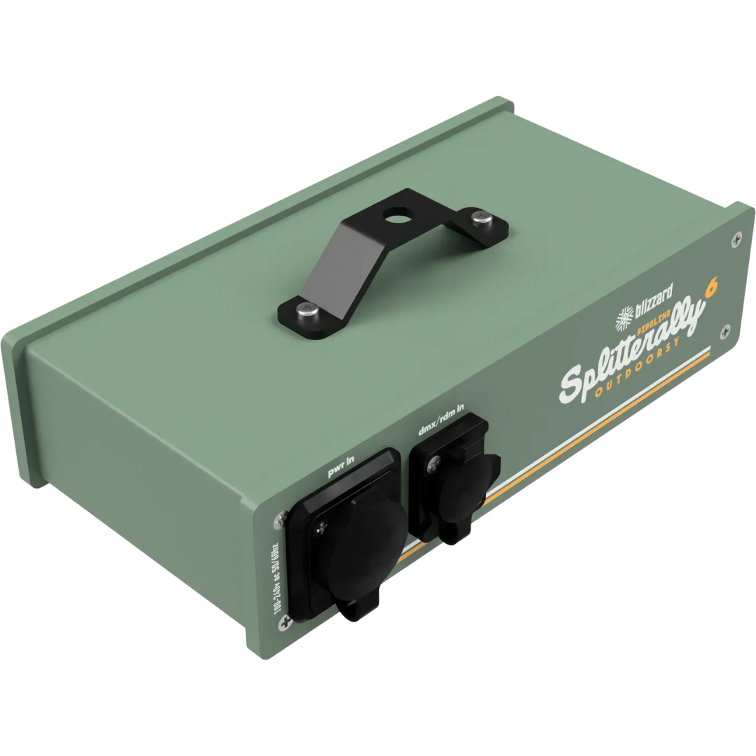 Blizzard Lighting Pipeline Splitterally 6 Outdoorsy | IP-Rated 6-Way DMX/RDM Splitter with Isolated Outputs
