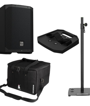 Electro-Voice Everse 8 Kit | Premium Ceremony/Cocktail Package | Battery-Powered Speaker with Wireless Mic and Stand