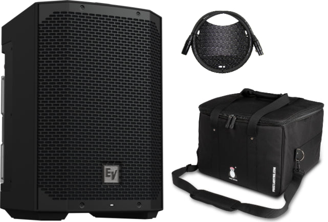 Electro-Voice Everse 8 Package | Portable PA System | Battery Speaker with Cover & Wireless Mic