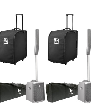 Electro-Voice Evolve 50W Package (2x Speaker Systems w/ Rolling Bags)