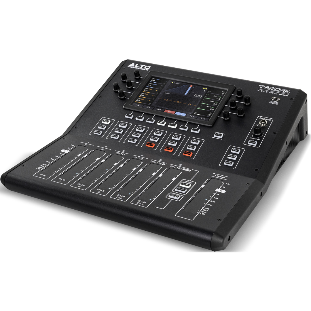 Alto Pro TMD16 | 16-Channel Digital Mixer with FX | Bluetooth, USB & Touch Faders