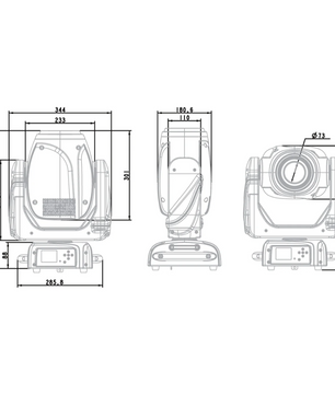 Event Lighting HAVOCS150 | 150W LED Spot Moving Head with Zoom, Prism & Frost