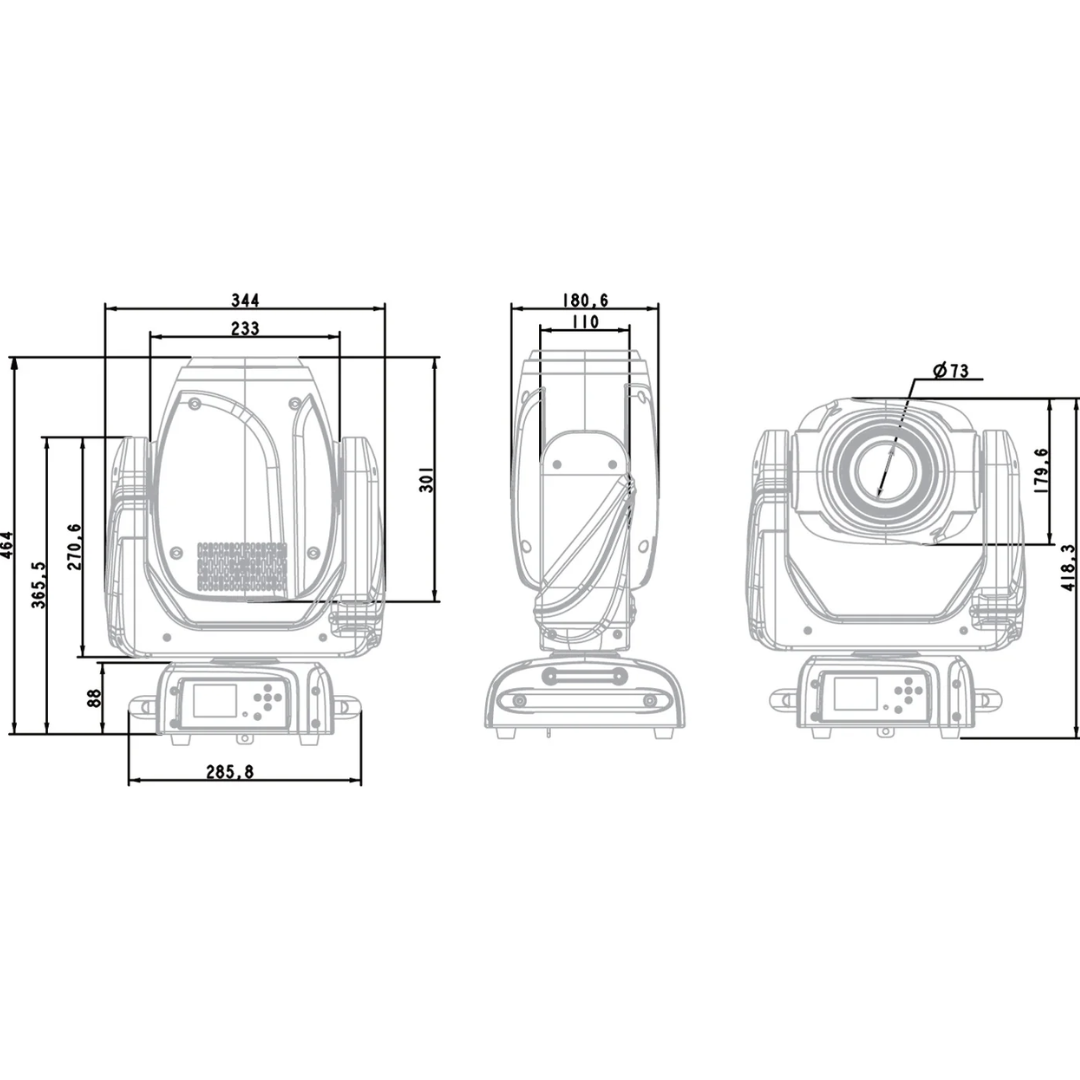 Event Lighting HAVOCS150 | 150W LED Spot Moving Head with Zoom, Prism & Frost