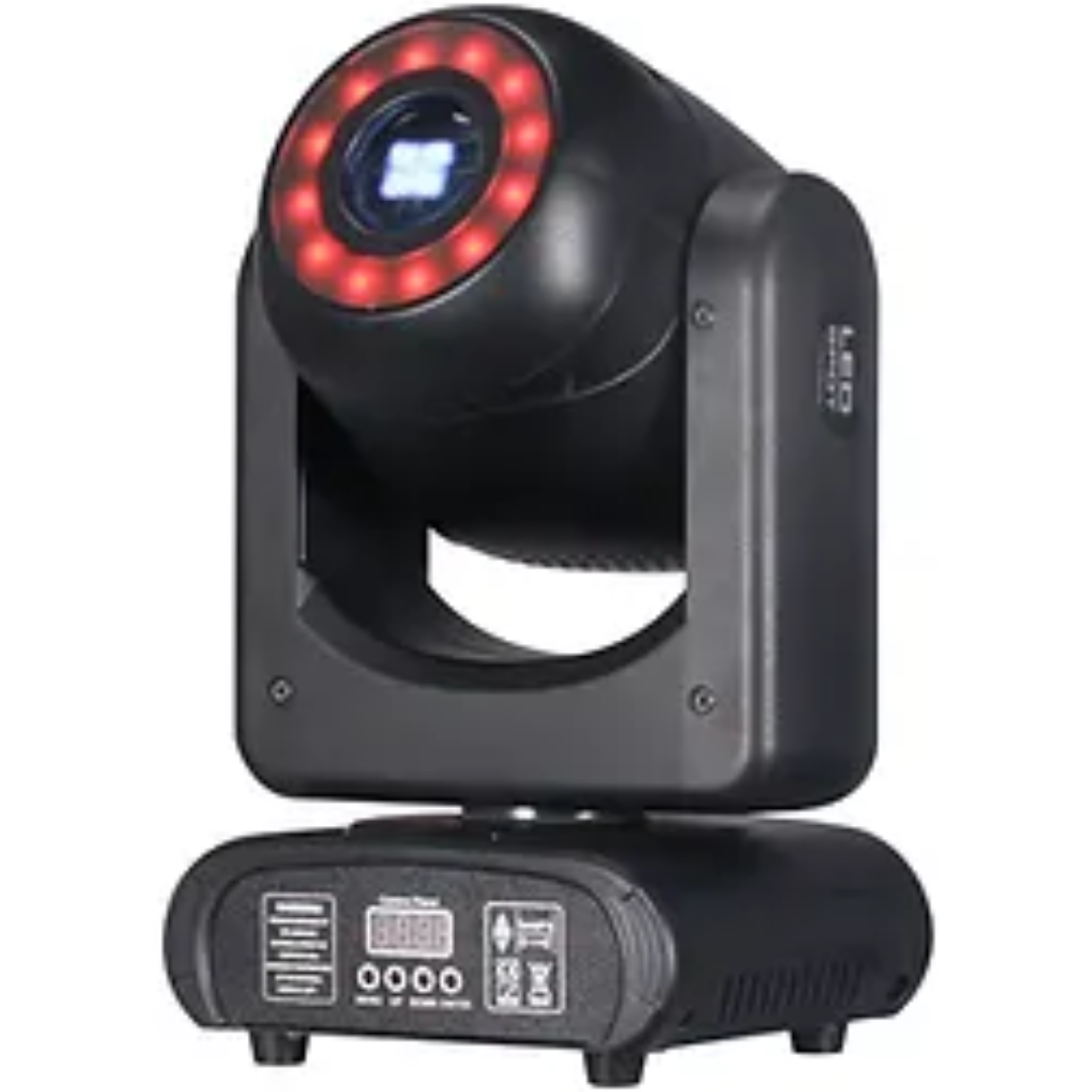 Crisp Spotty LED 90 | 80W LED Spot Moving Head | RGB Halo Ring + Prism & Gobo Effects