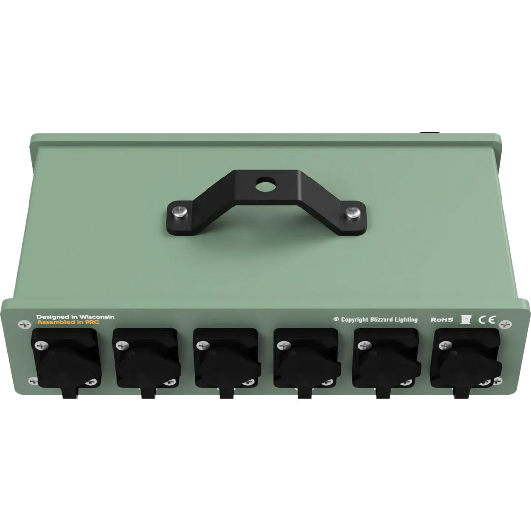 Blizzard Lighting Pipeline Splitterally 6 Outdoorsy | IP-Rated 6-Way DMX/RDM Splitter with Isolated Outputs
