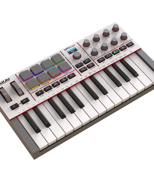 Akai MPK Mini 4(Gray) | 25-Key MIDI Controller – RGB Pads, USB-C, MIDI Out