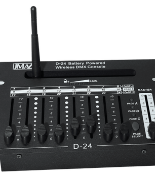 JMAZ D-24 | Wireless Battery-Powered 24-Channel DMX Controller with 1000ft Range