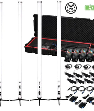 JMAZ Electro T5 4PK | 100W RGBW+WW LED Battery-Powered Tube Light