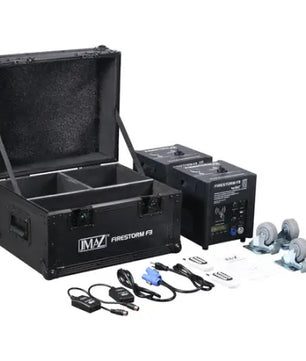 JMAZ Firestorm F3 Package | 500W Cold Spark 2PK with Road Case | 13ft Adjustable Height & Granules Included