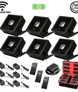 JMAZ Mad Par Bulls IP 6PK  | Battery-Powered Uplight