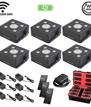 JMAZ Mad Par Rubix 6PK | Battery-Powered Outdoor
