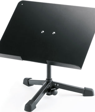 K&M 12140 | Foldable Desktop Tripod Stand for Laptops, Sheet Music & Multimedia