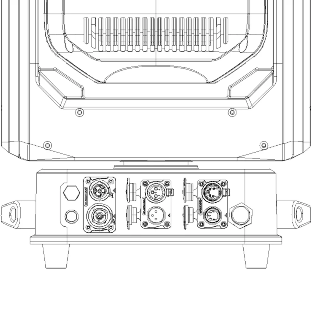 Event Lighting OUTBACK350H | 350W IP65 Outdoor LED Hybrid Moving Head with CMY+CTO, Dual Gobos & WDMX