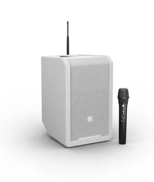 LD Systems Anny 8 HHD B4.7 W | Portable Bluetooth PA Speaker with Mixer and Wireless Microphone, Pure White