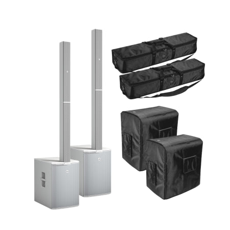 LD Systems Maui 44 W Pair with Covers | 15in Subwoofer - 132dB | Dual Column Array PA with Covers