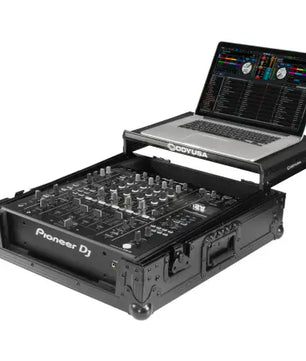 Odyssey FZGSDJMA9BL | Pioneer DJ DJM-A9 Black Label Flight Case with Glide Style Laptop Platform