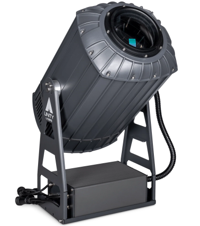 Pangolin Unity Gobo 600 Pro | IP65, 600W Outdoor Gobo Projector with Framing Shutters & Custom Gobos