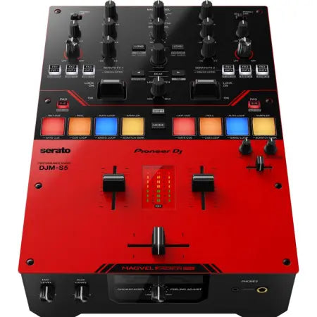 Pioneer DJ DJM-S5 | 2-Channel Scratch Mixer - USB Powered | Serato DJ Pro with MAGVEL FADER PRO