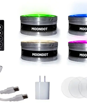 Prost Lighting MoonDot Set of 4 | Compact 15W RGBW USB LED Mini Par Lights