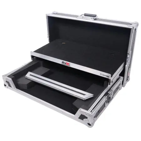 ProX X-DDJFLX4 LT | Pioneer DDJ-FLX4, DDJ-400 & DDJ-SB3 Case | Flight Case with Laptop Shelf and Glide Platform