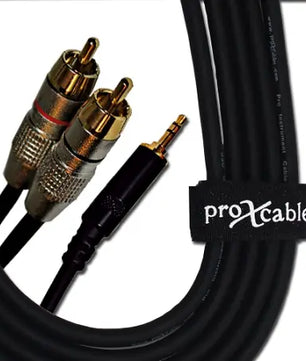 ProX XC-CMR15 | 15' Dual RCA to 1/8in TRS Cable