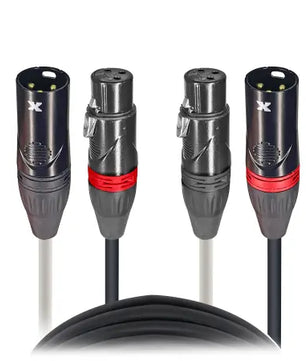 ProX XC-DXLR25 | 25' Ft High Performance Dual XLR-M to Dual XLR-F Audio Cable