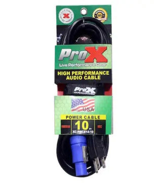 ProX XC-PWCE14-10 | 10ft PowerCON to Edison Cable