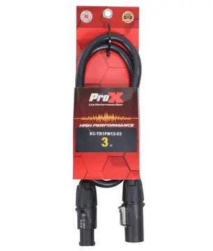ProX XC-TR1FM12-03 | 3 Ft Male to Female 12AWG Power Cable for Power Connection IP65
