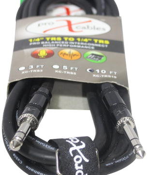 ProX XC-TRS10 | 10ft 1/4in TRS to 1/4in TRS Cable