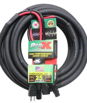 ProX XC-XLREC25 | 25ft XLR / IEC Combo Cable