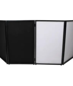ProX XF-4X3048B MK3 | 4-Panel DJ Facade with Black & White Scrims, Shelves, and Carry Bag