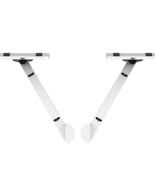 ProX XZF-B3 SIDE SHELF WH | White pair of Side Mounting Stand for DJ Table Workstation