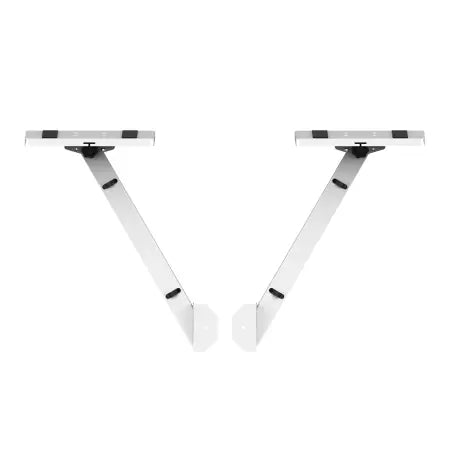 ProX XZF-B3 SIDE SHELF WH | White pair of Side Mounting Stand for DJ Table Workstation