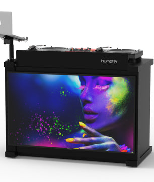 Humpter B3 (Black) | Quick-Folding Facade Table Workstation | DJ Booth Setup