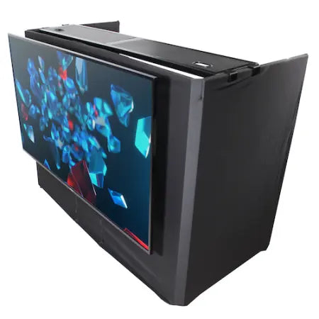 ProX XF-MESA MEDIA MK2 | DJ Booth with TV Mount | Foldable Frame with White & Black Scrims