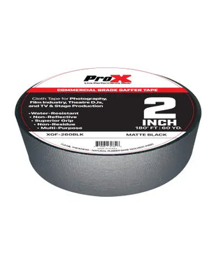 ProX XGF-260BLK | 2in Gaffer Tape - 180ft