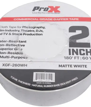 ProX XGF-260WH | 2in Gaffer Tape - 180ft White