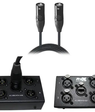 ProX XLR/CAT-6 Ethernet Snake | 100ft XLR/DMX Ethernet Snake