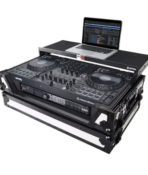 ProX XS-DDJFLX10WLTWH | DDJ-FLX10 Flght Case with Laptop Shelf 1U Rack Space and Wheels (White)