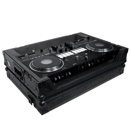 ProX XS-DDJREV7WBL | Pioneer DDJ-REV7 Case w/ 1U | Black Flight Case with Glide Shelf