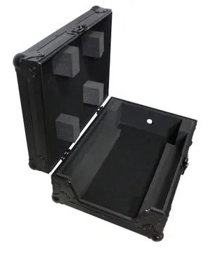 ProX XS-M12BL | Flight Case for 12in DJ Mixers | Black on Black Honeycomb Design