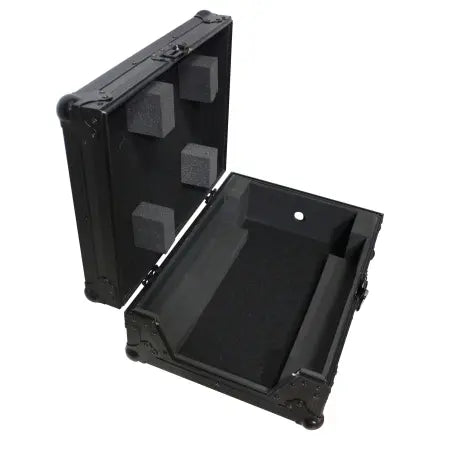 ProX XS-M12BL | Flight Case for 12in DJ Mixers | Black on Black Honeycomb Design