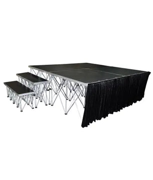 ProX XSF-SKIRT32 | 32-Inch Black Stage Skirt for StageX Platforms