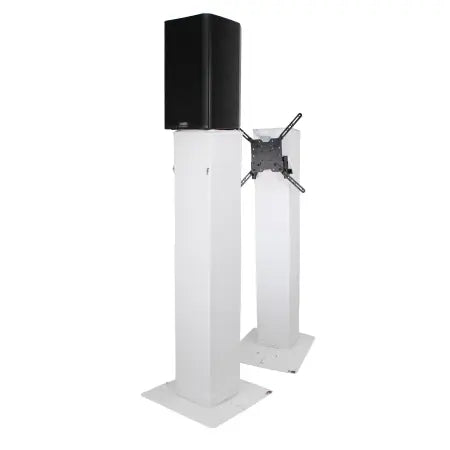 ProX XT-FLEX TOTEM SCW | Replacement Lycra Fabric Scrim for ProX Flex Tower™ TV - White w/ Storage Bag
