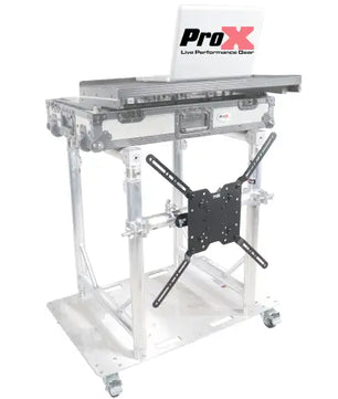ProX XT-MMDJTV01 | Modular Mobile Media TV DJ Station Booth for Rapid Grid System