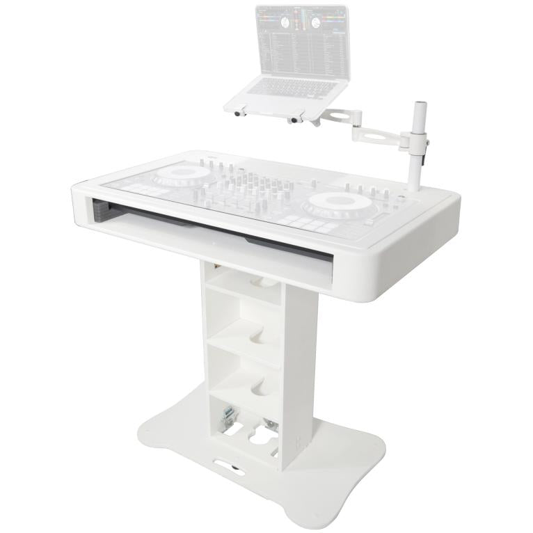 ProX XZF-DJCT-W | White Control Tower DJ Booth: DDJ-REV7 XDJ-XZ DDJ-1000 RANE One