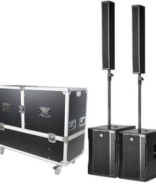 RCF Evox 12 Pair w/ Flight Case | Column Array PA System | Dual 15″ Woofers