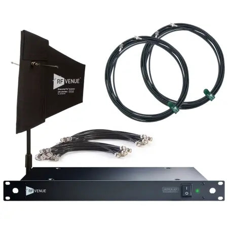 RF Venue DFIND9 Wireless Upgrade Pack | 9-Channel DISTRO9 HDR System | Diversity Fin Antenna with Coax Kit
